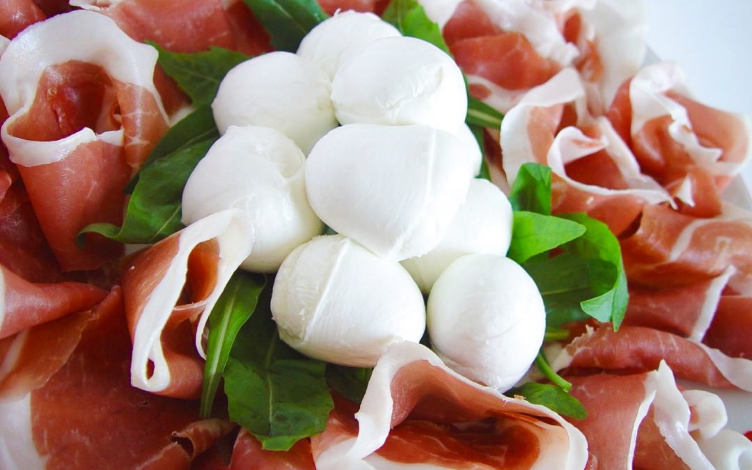 Mozzarella di bufala e prosciutto crudo